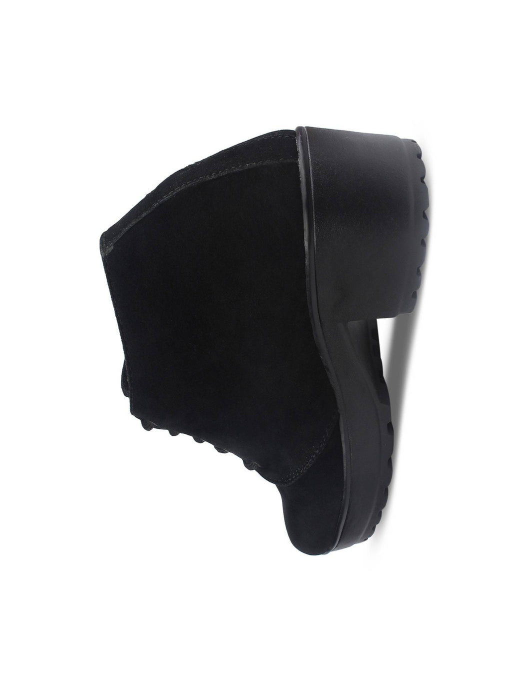 Women Black Solid Heeled Boots | BT61 - view 3
