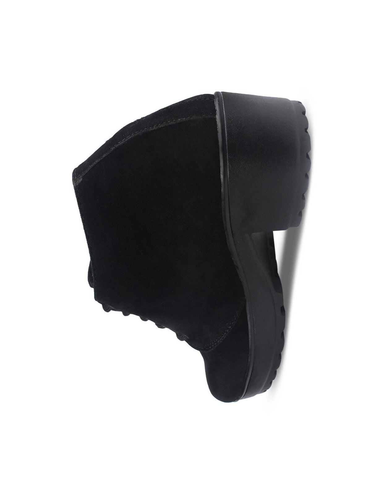 Women Black Solid Heeled Boots | BT61 - view 3