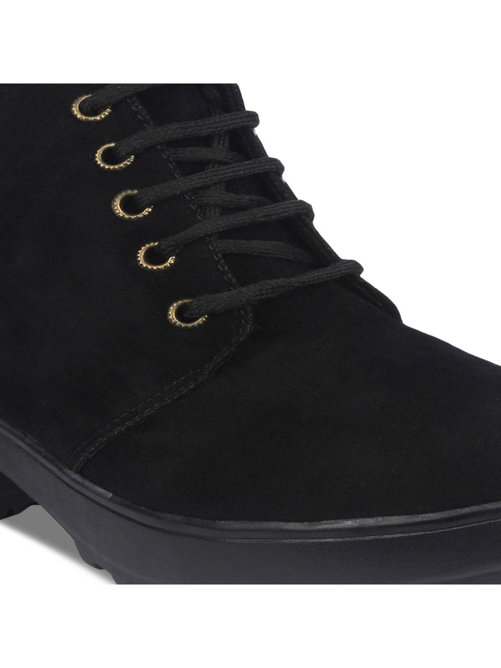 Women Black Solid Heeled Boots | BT61 - view 4