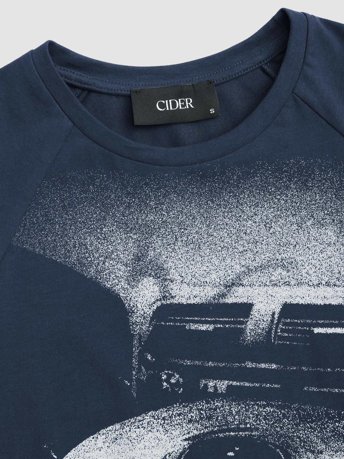Blue Jersey Round Neckline Graphic Short Sleeve Tee | TS56 - view 3