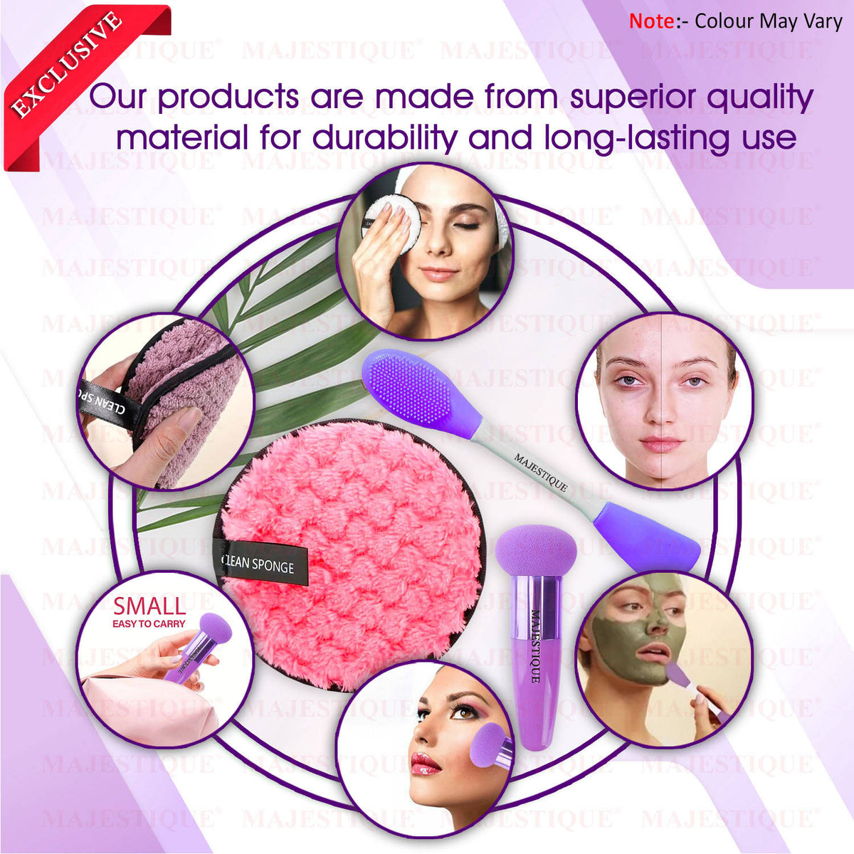 Face Cleansing Pad, Mushroom Blender and Facial Applicator - Multicolor | T32 - view 6