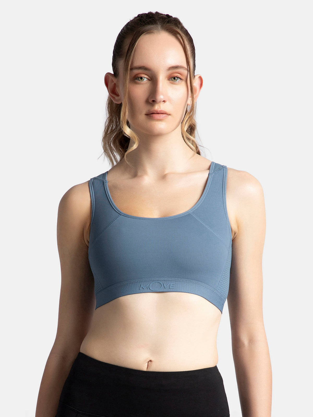 AP20 Wirefree Tactel Nylon Elastane Active Wear Sports Bra - Black | sb09 - view 15