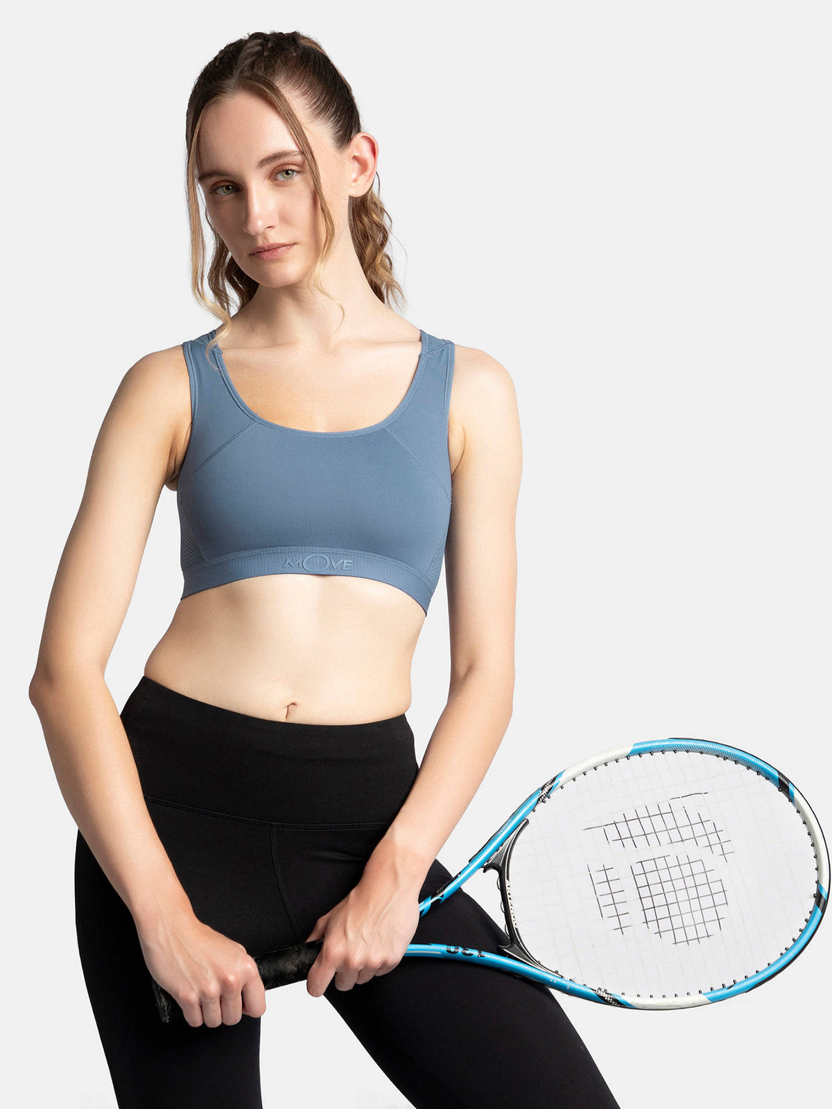 AP20 Wirefree Tactel Nylon Elastane Active Wear Sports Bra - Black | sb09 - view 16