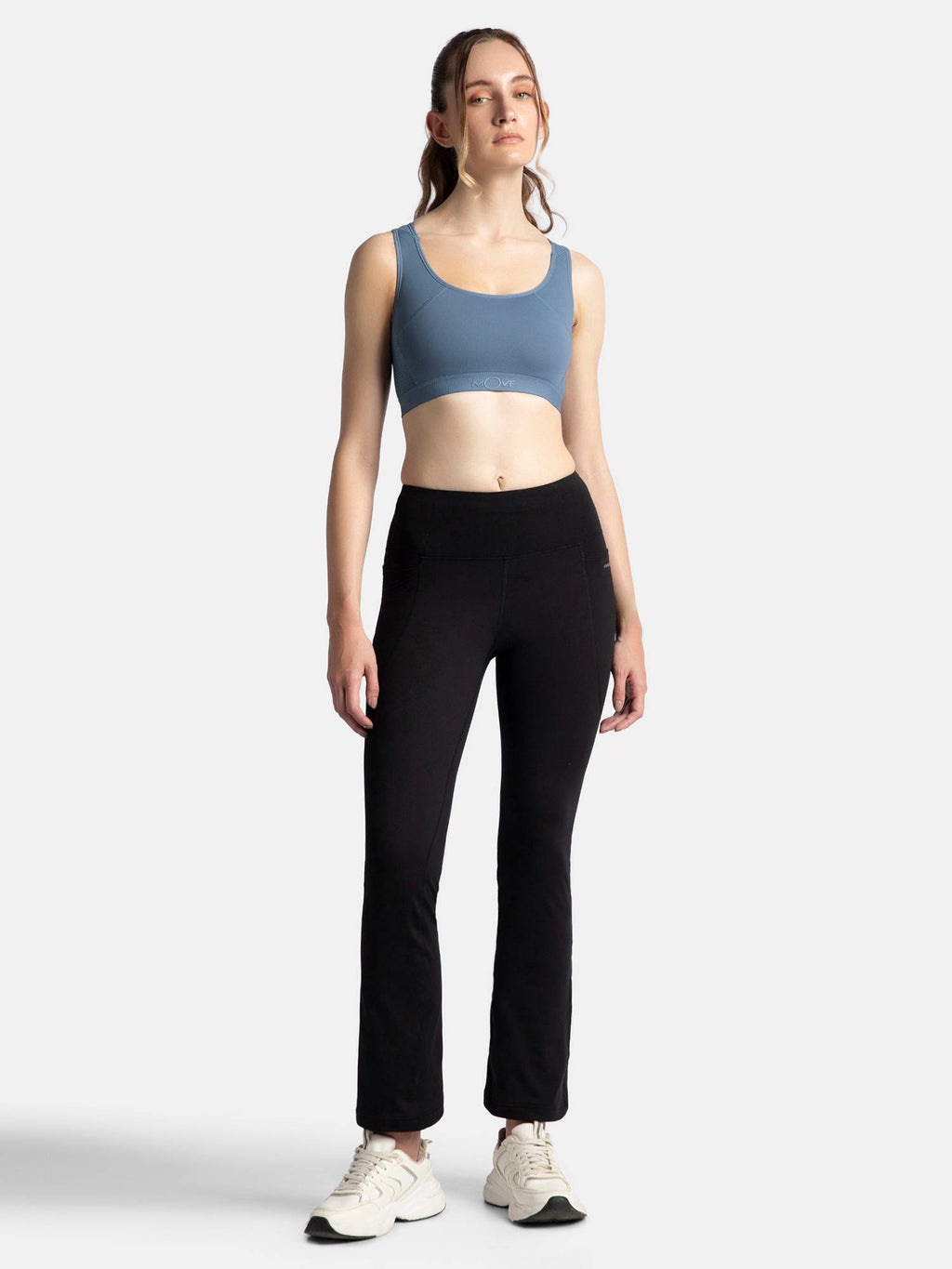 AP20 Wirefree Tactel Nylon Elastane Active Wear Sports Bra - Black | sb09 - view 19