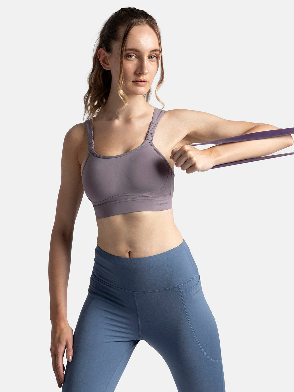 MI16 Wirefree Microfiber Elastane Racerback Active Wear Sports Bra - Black | sb09 - view 3