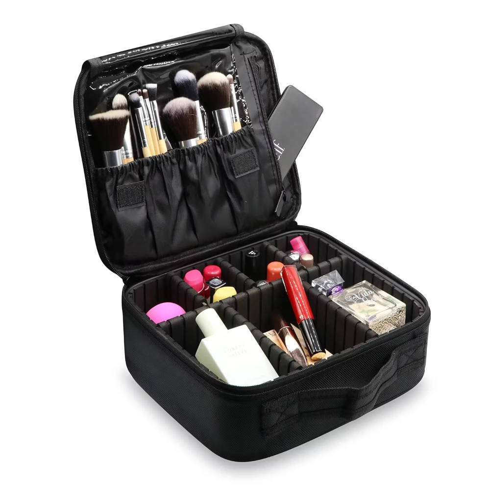 Professional Makeup Cosmetics Storage Bag/Pouch with Adjustable Compartment - Rainbow | C83 - view 3