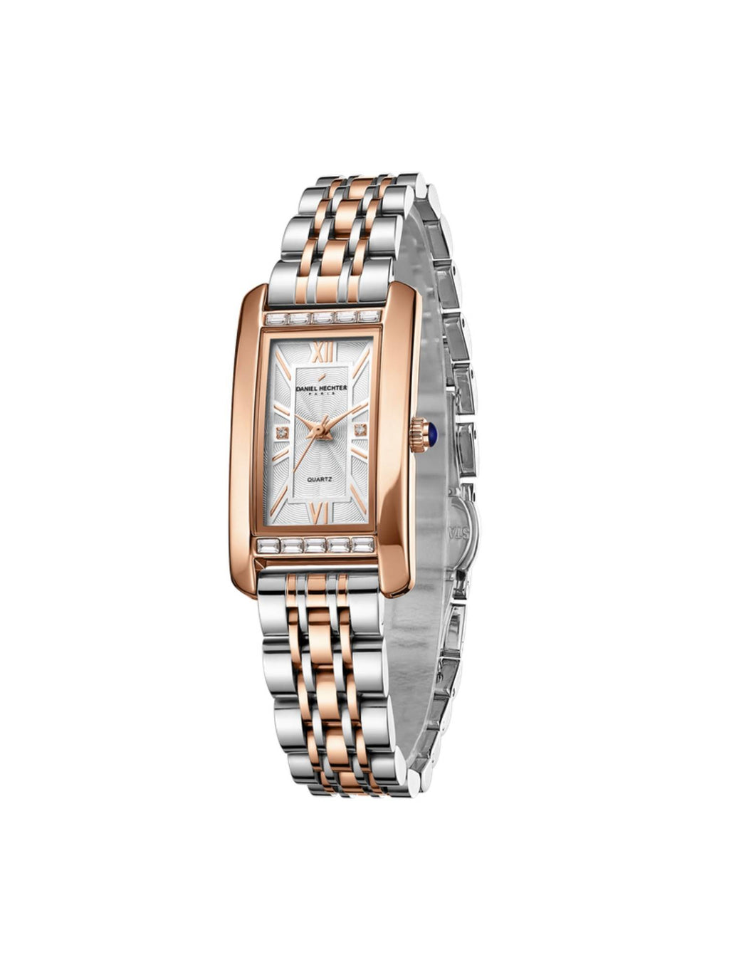 Paris Solferino Collection Analog Rectangular White Watch for Women-DHW2010 | W92 - view 1