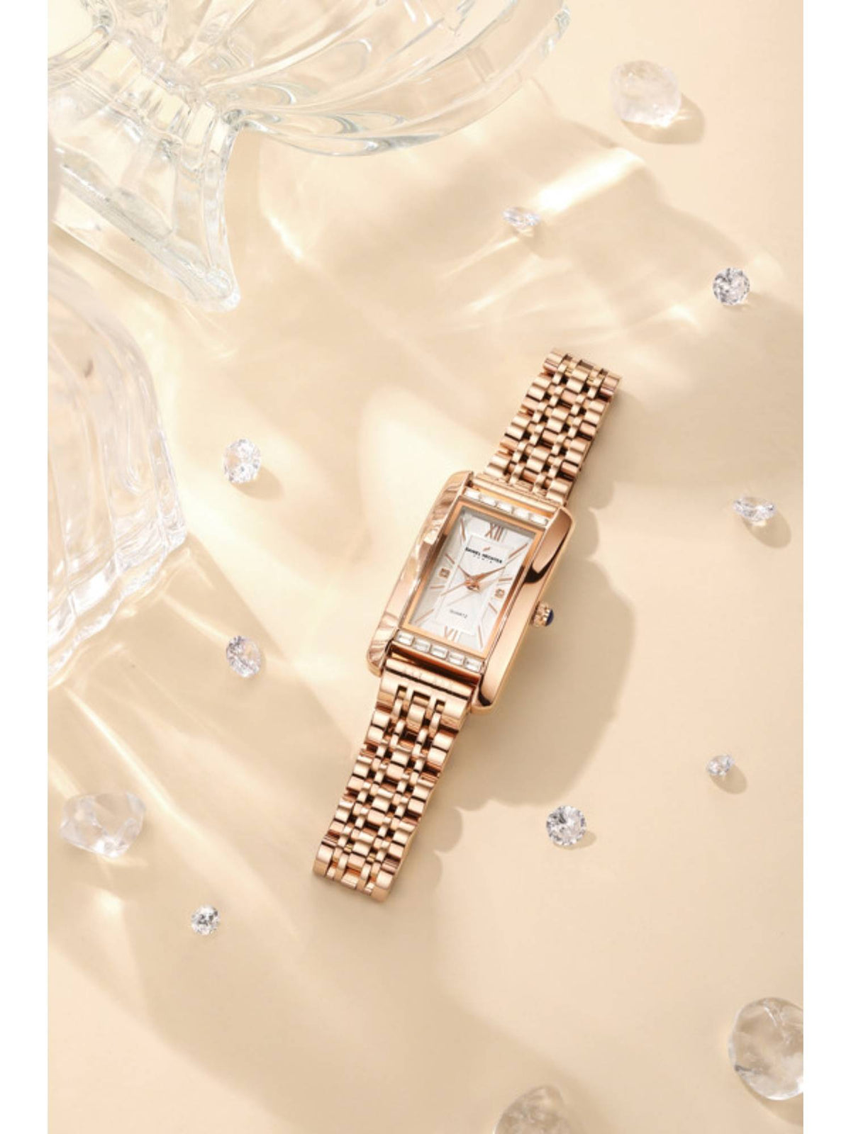 Paris Solferino Collection Analog Rectangular White Watch for Women-DHW2010 | W92 - view 10