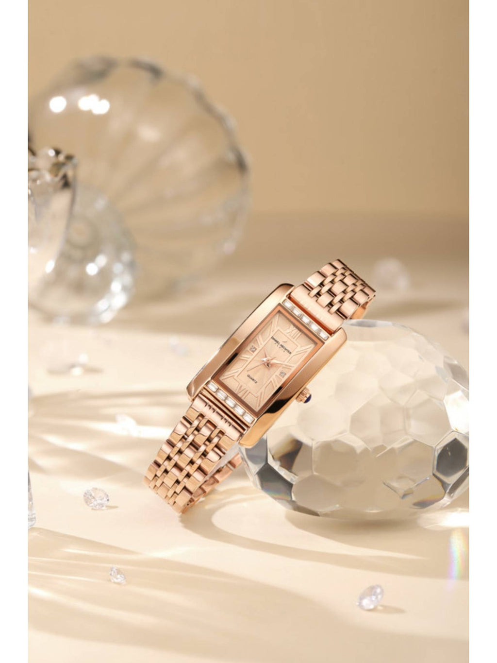 Paris Solferino Collection Analog Rectangular White Watch for Women-DHW2010 | W92 - view 15