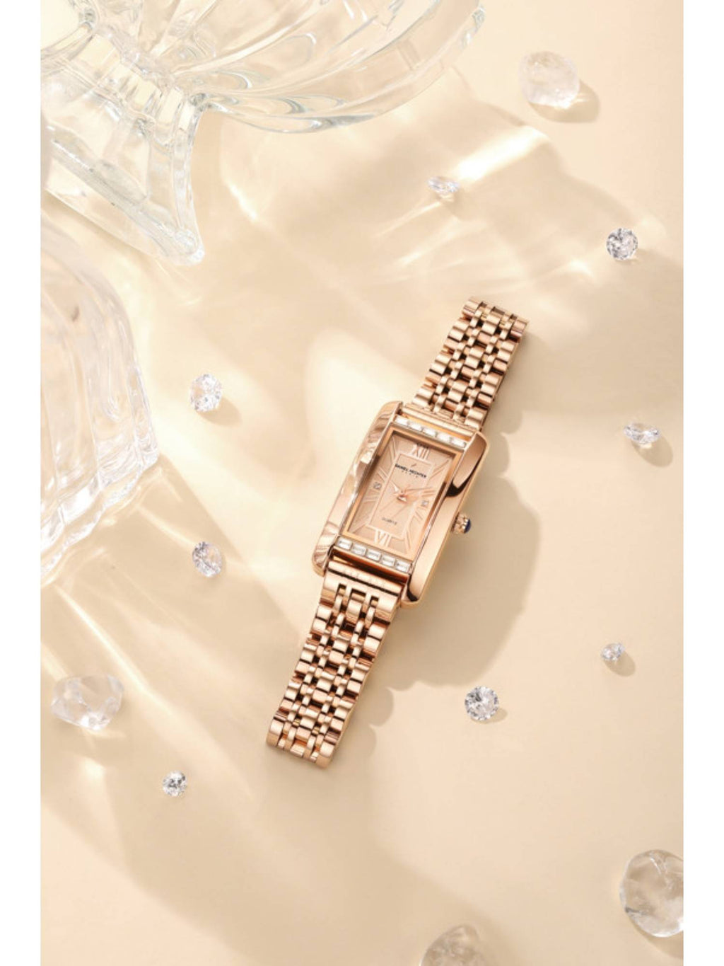 Paris Solferino Collection Analog Rectangular White Watch for Women-DHW2010 | W92 - view 16