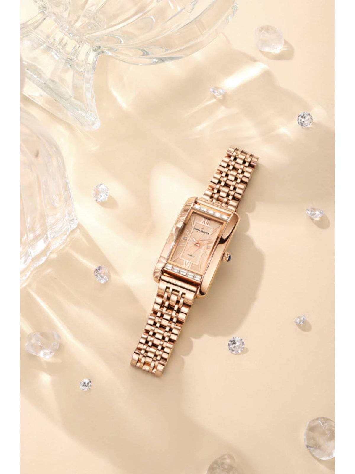 Paris Solferino Collection Analog Rectangular White Watch for Women-DHW2010 | W92 - view 16