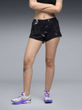 RUNNING FOUNDATIONS Women Black Printed 3" Shorts - view 1