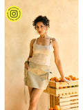 Womens Aamras Beige One-Shoulder Embellished Top | TT90 - view 1