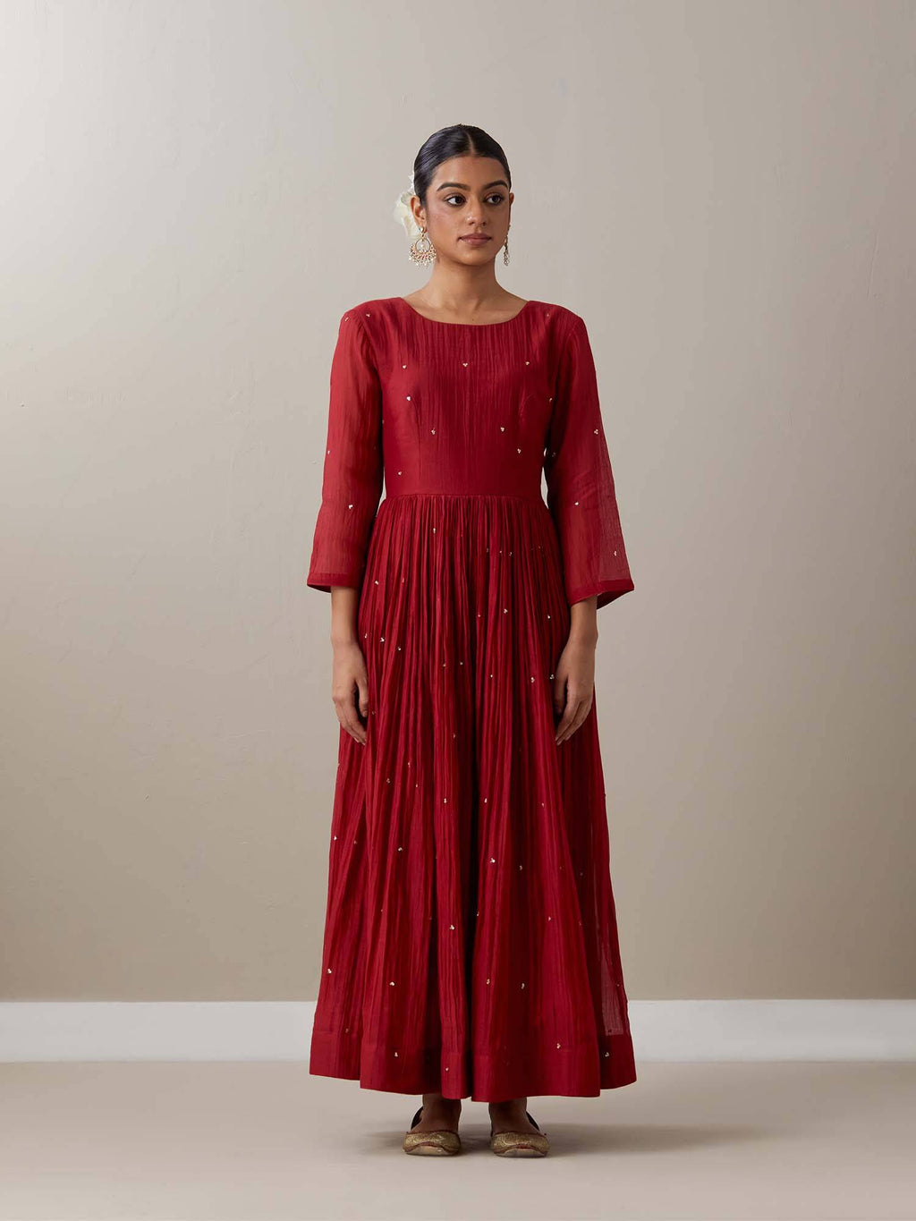 Red Kurtas Red Kurta with Jacket (Set of 2) | FY93 - view 3