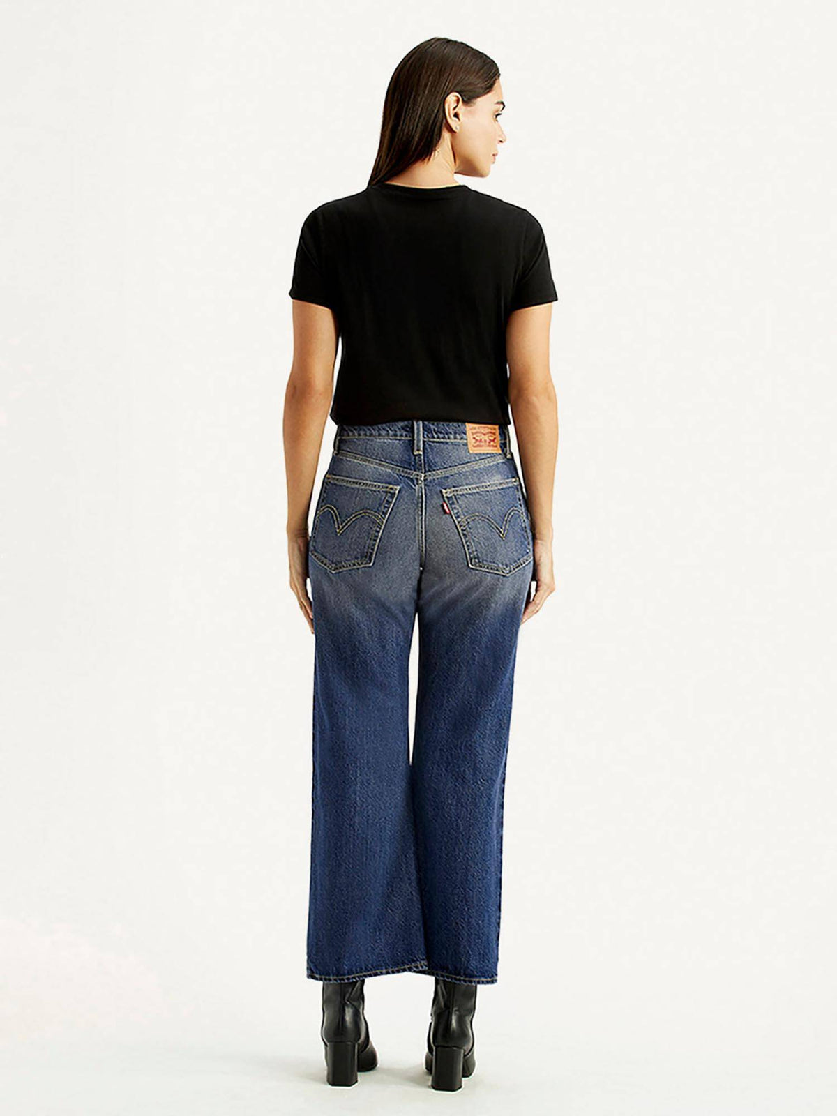 Blue Solid/Plain Boot Cut Jeans | BT10 - view 3