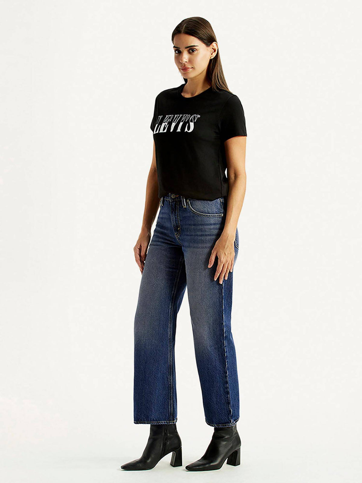 Blue Solid/Plain Boot Cut Jeans | BT10 - view 5