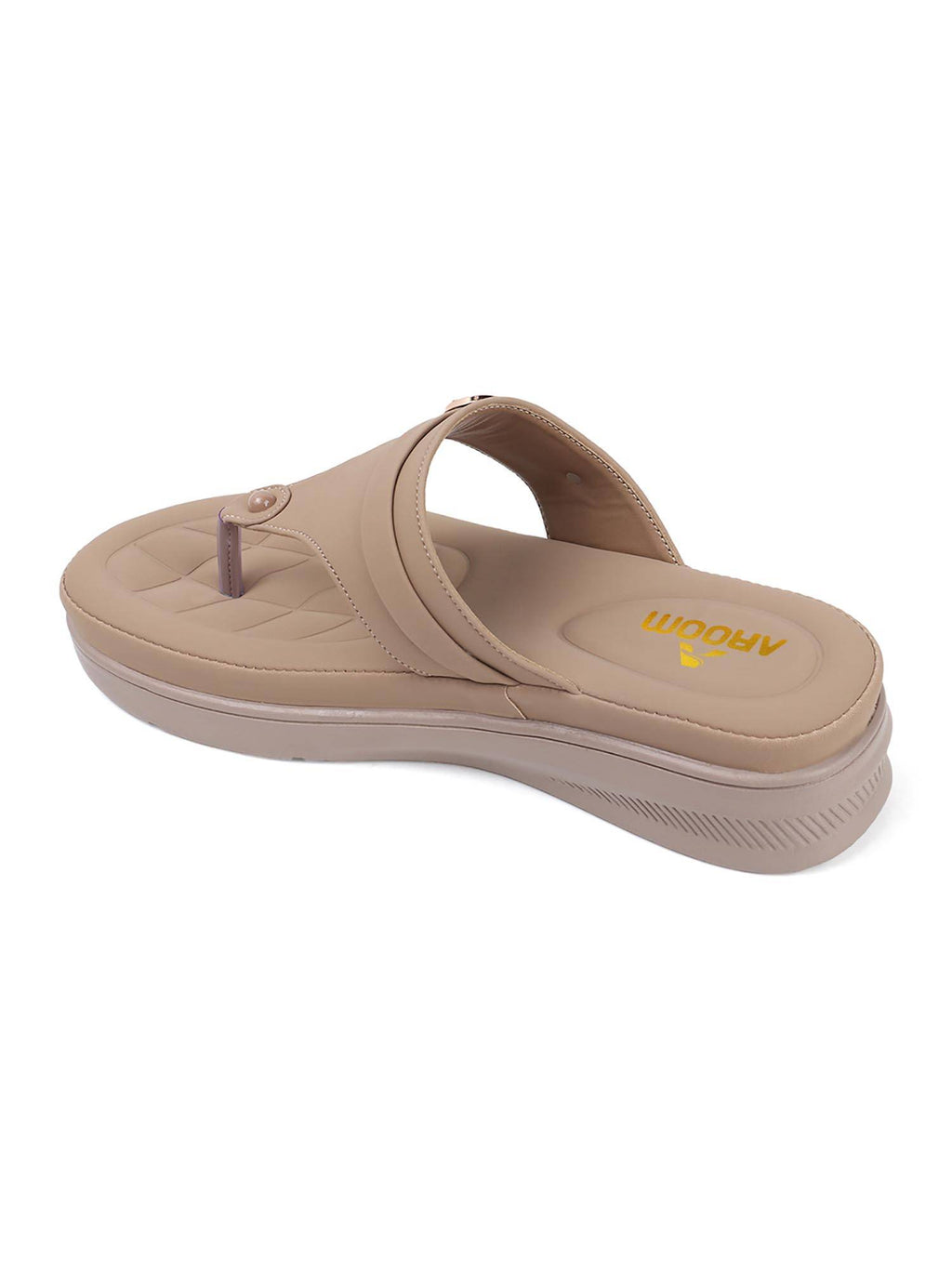 Women Beige Platform Sandals | SD89 - view 4