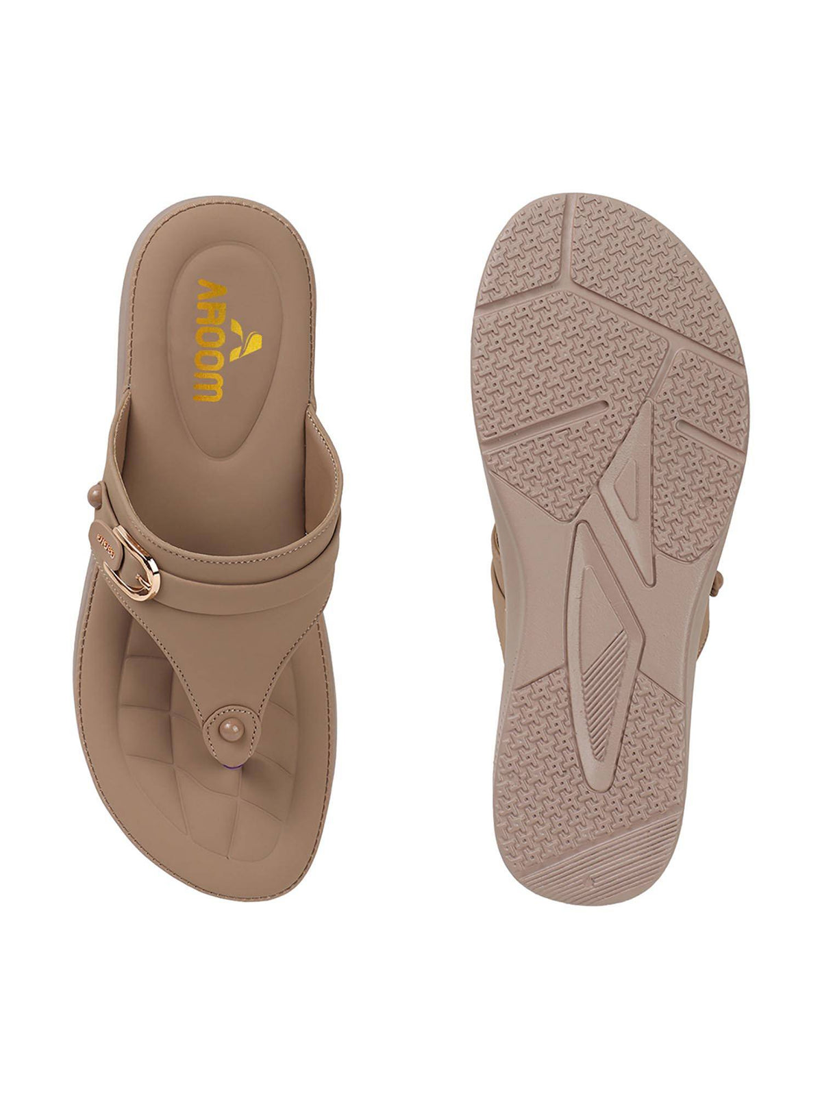 Women Beige Platform Sandals | SD89 - view 5