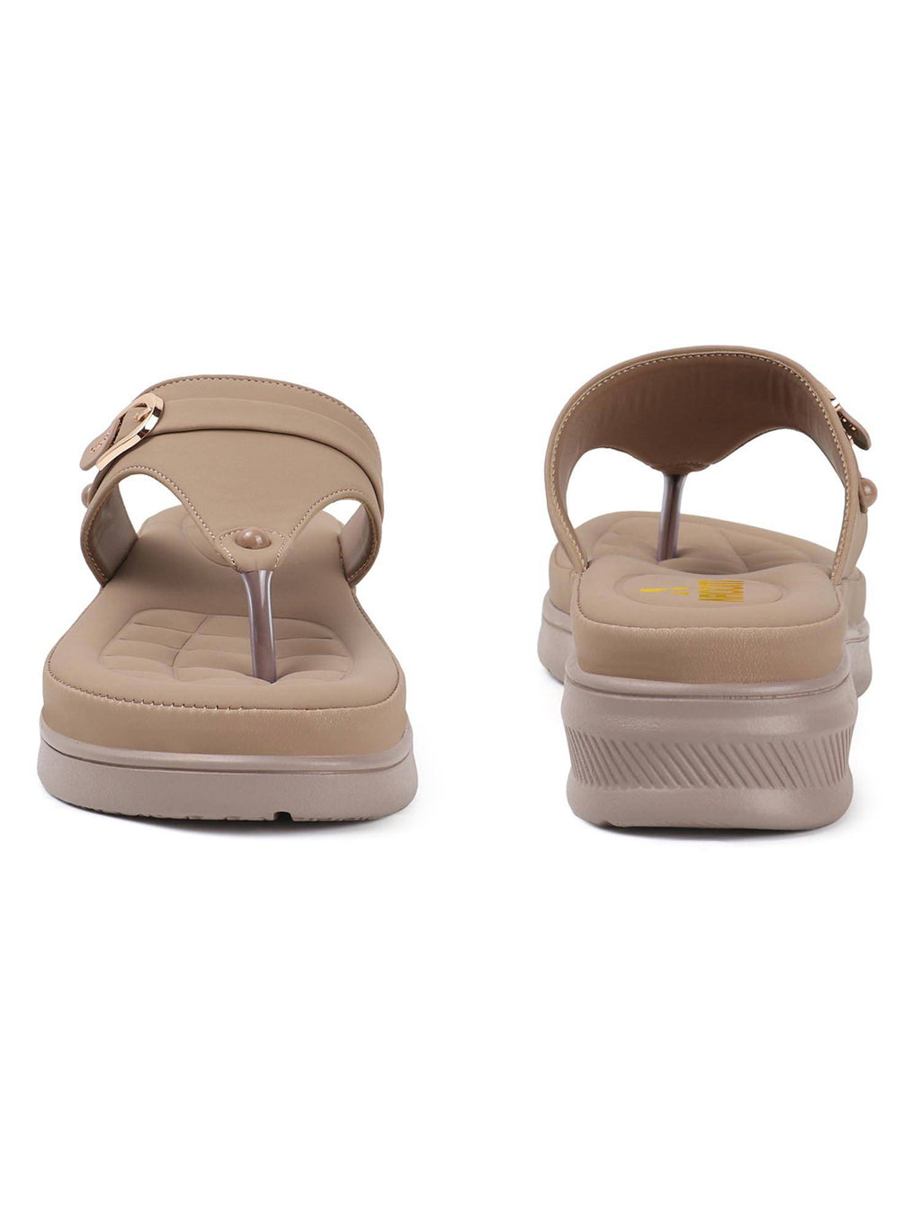 Women Beige Platform Sandals | SD89 - view 6