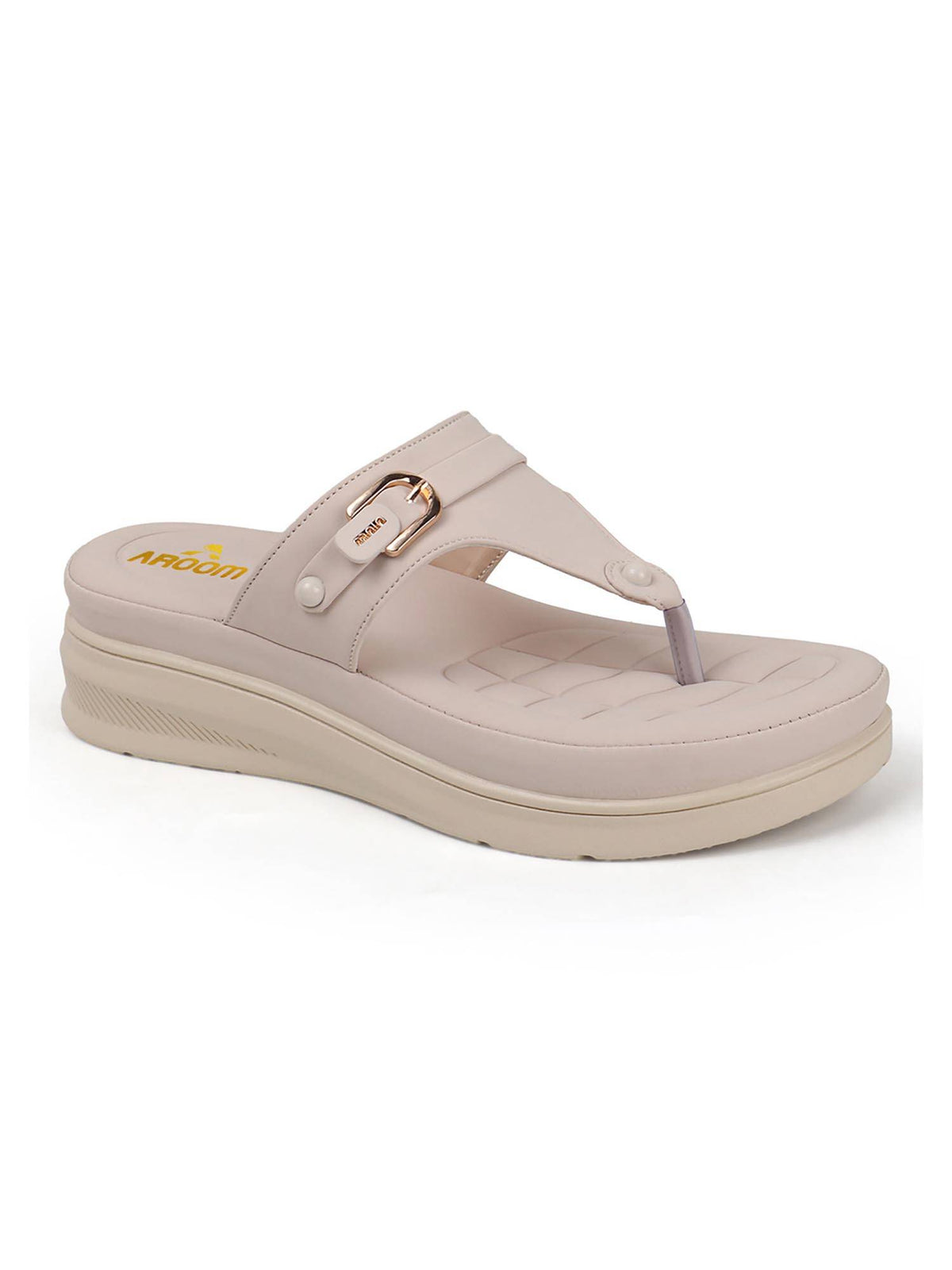 Women Beige Platform Sandals | SD89 - view 29