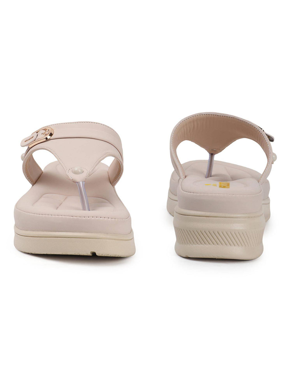 Women Beige Platform Sandals | SD89 - view 33