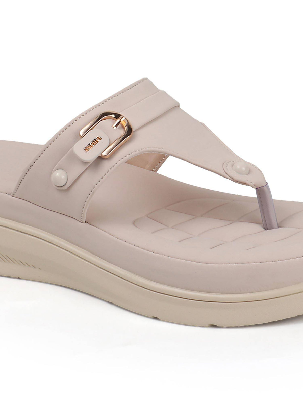 Women Beige Platform Sandals | SD89 - view 34