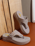 Women Beige Platform Sandals | SD89 - view 36