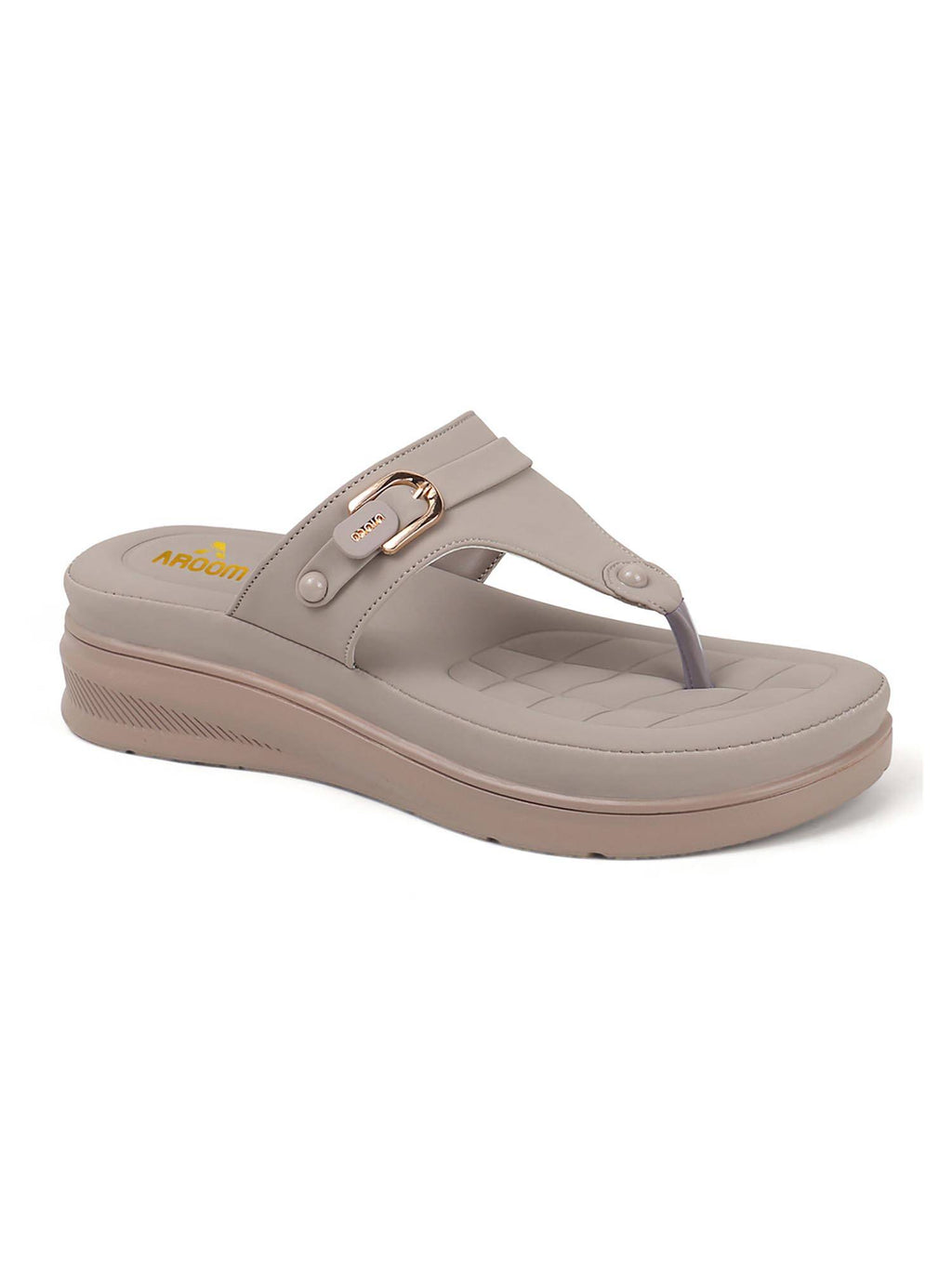 Women Beige Platform Sandals | SD89 - view 37