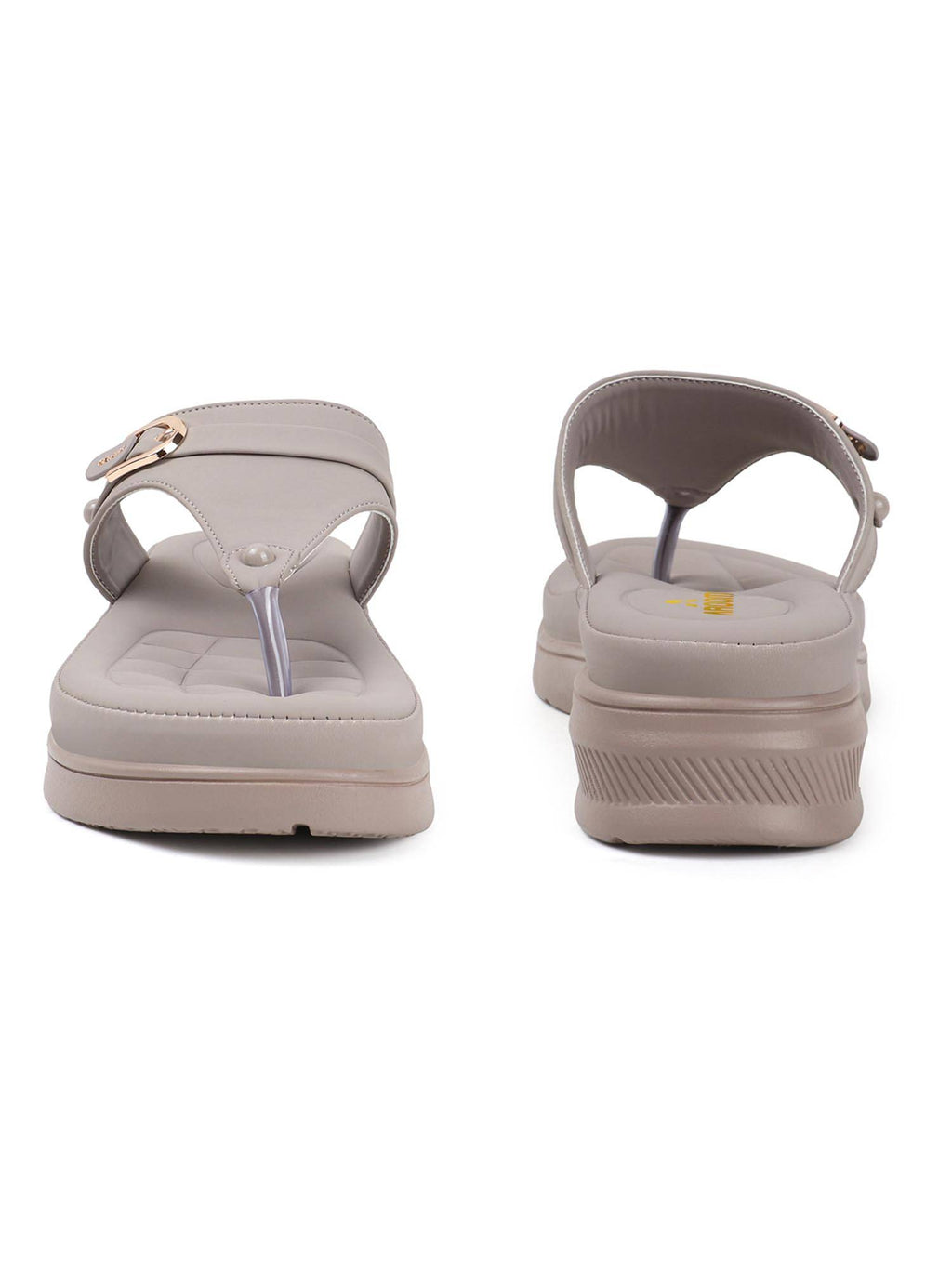 Women Beige Platform Sandals | SD89 - view 41