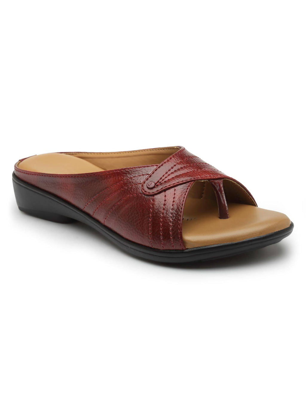 Women Maroon Stylish Sandals | SD89 - view 3