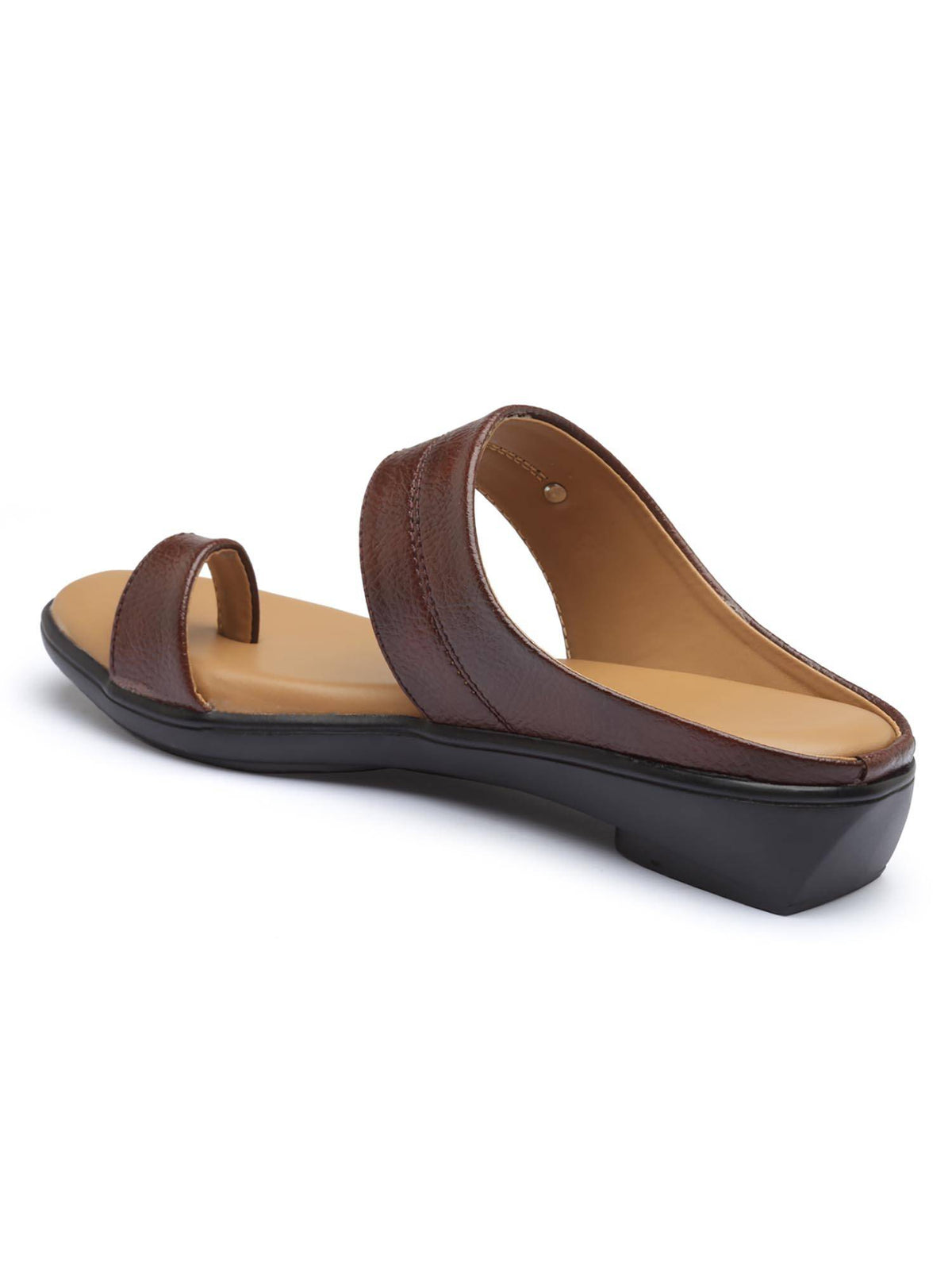 Women Brown Elegant Toe Loop Sandals with Stylish Floral Ornament | SD89 - view 4