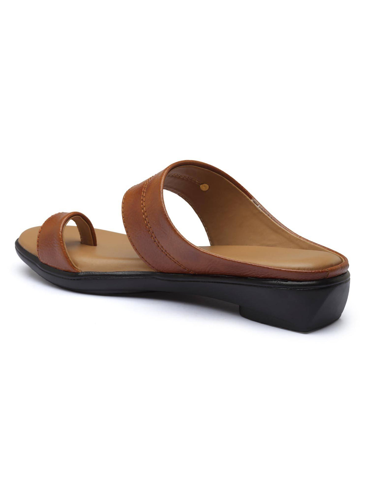 Women Tan Elegant Toe Loop Sandals with Stylish Floral Ornament | SD89 - view 4