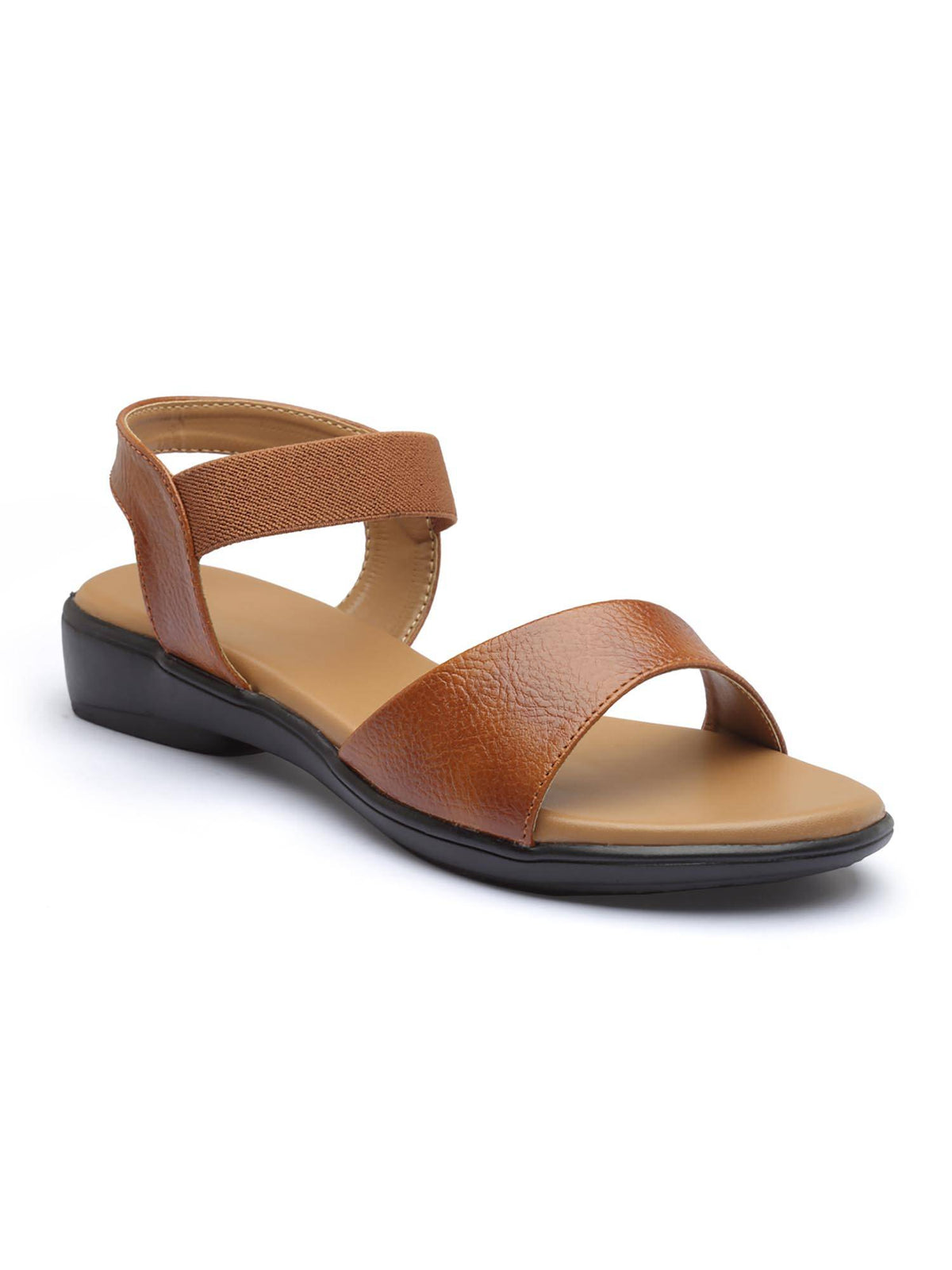Elegant Women Tan Comfort Sandals | SD89 - view 3