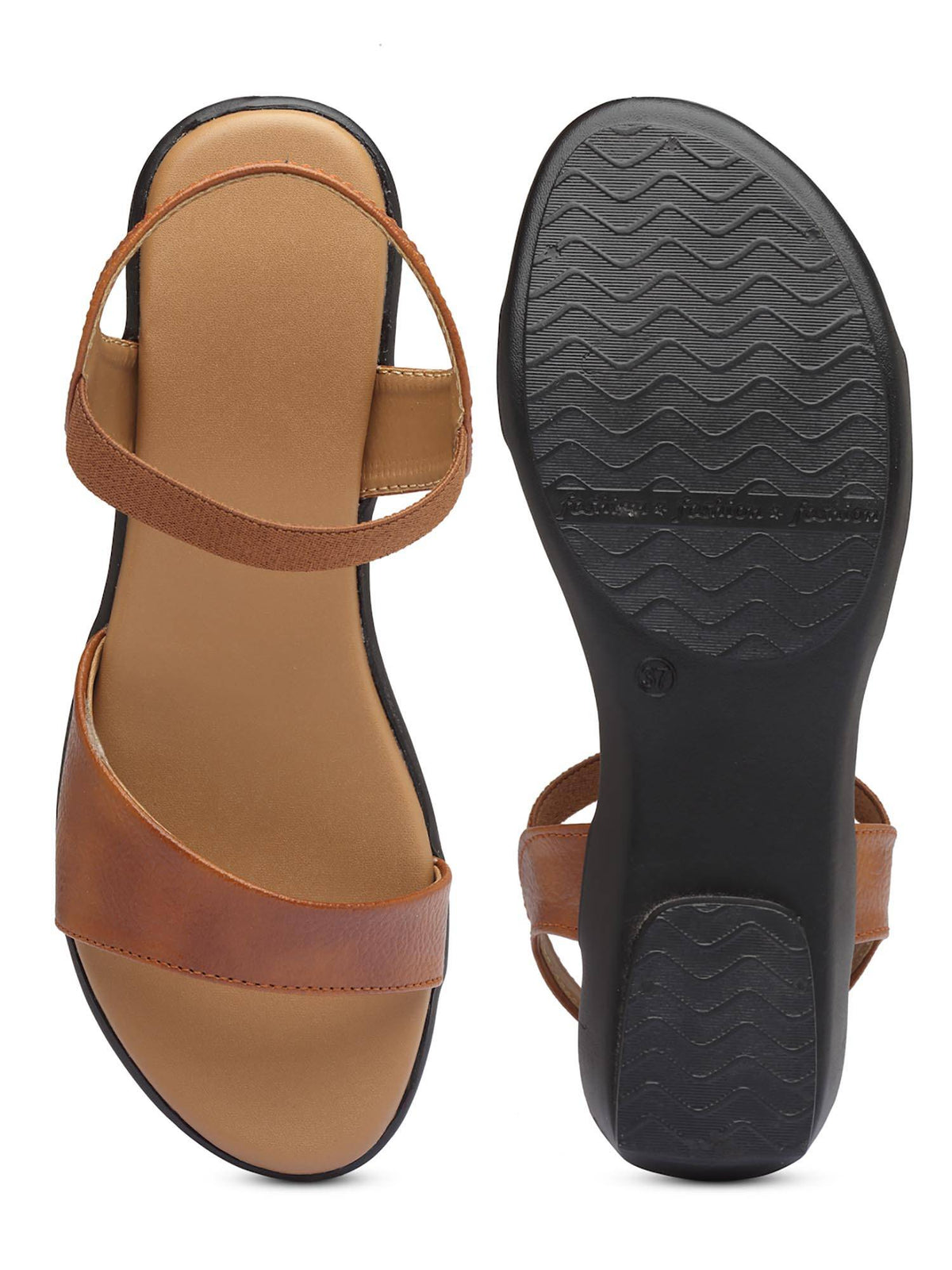 Elegant Women Tan Comfort Sandals | SD89 - view 6