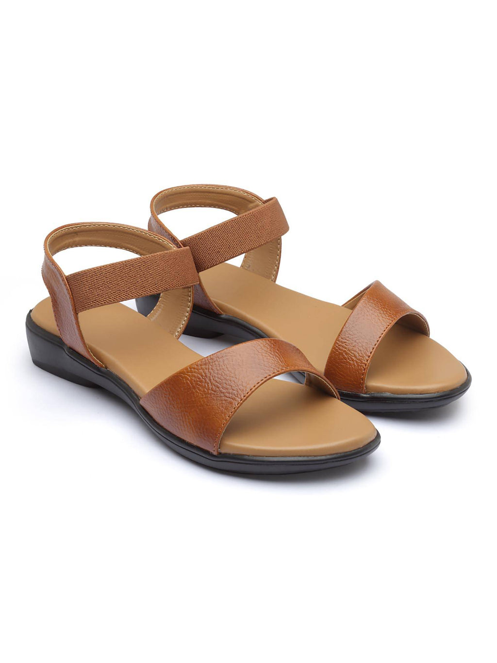 Elegant Women Tan Comfort Sandals | SD89 - view 8