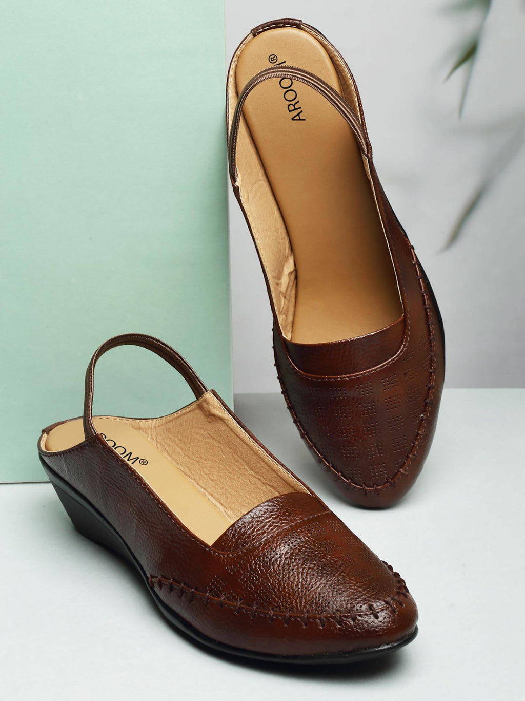 Women Brown Stylish Wedges Sandals | SD89 - view 1