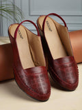 Women Maroon Stylish Wedges Sandals | SD89 - view 1