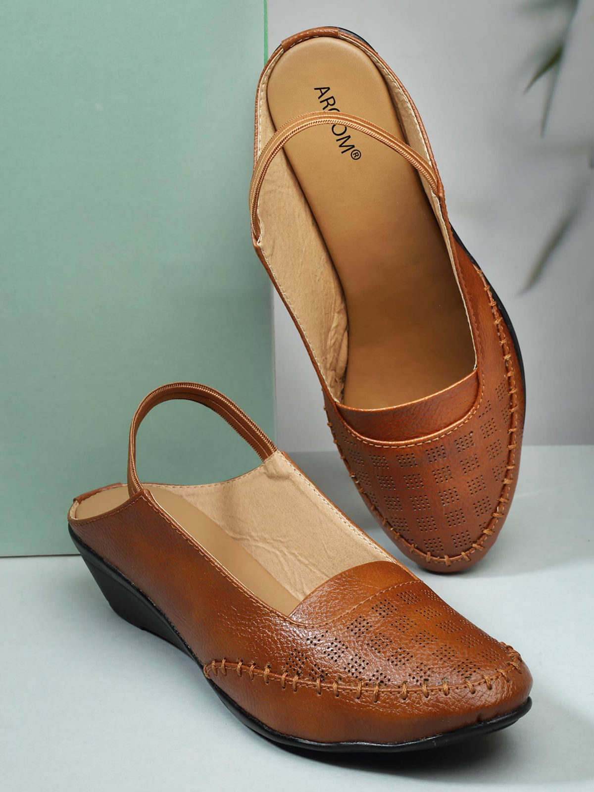 Women Maroon Stylish Wedges Sandals | SD89 - view 10