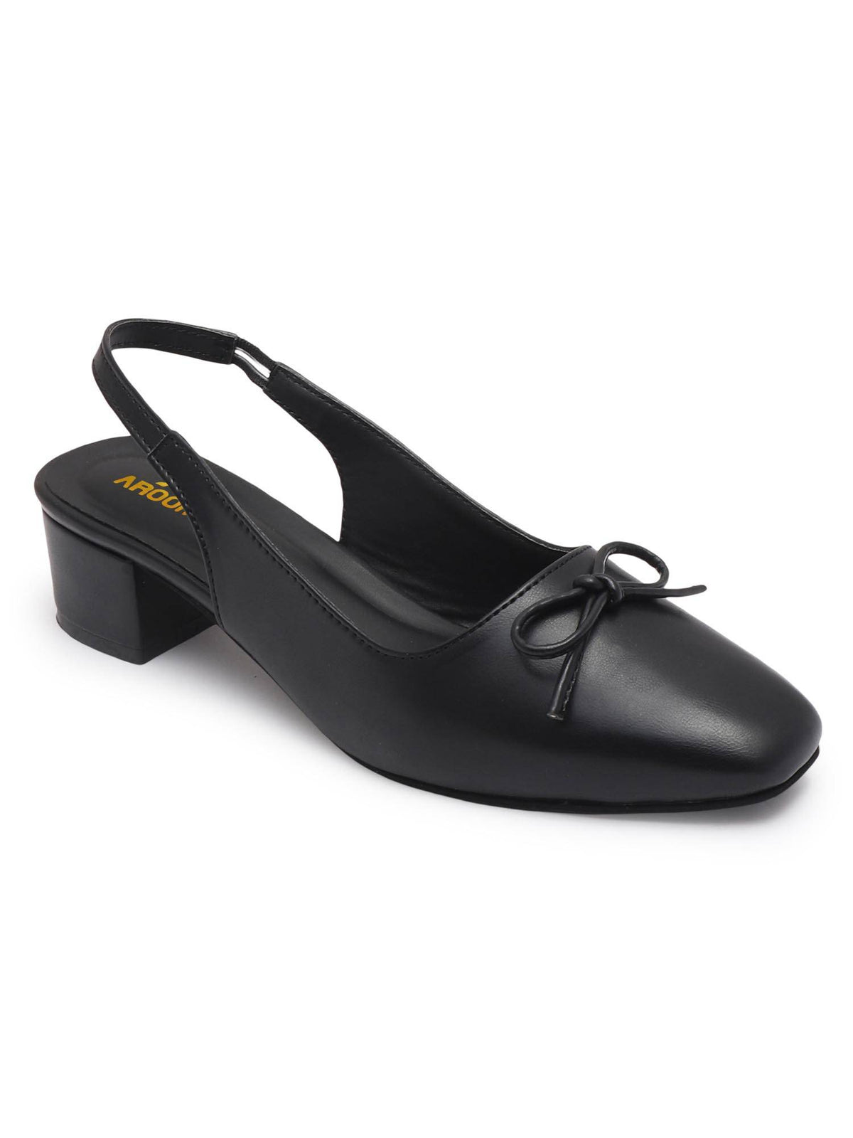 Black Elegant Block Heels for Women | H78 - view 2