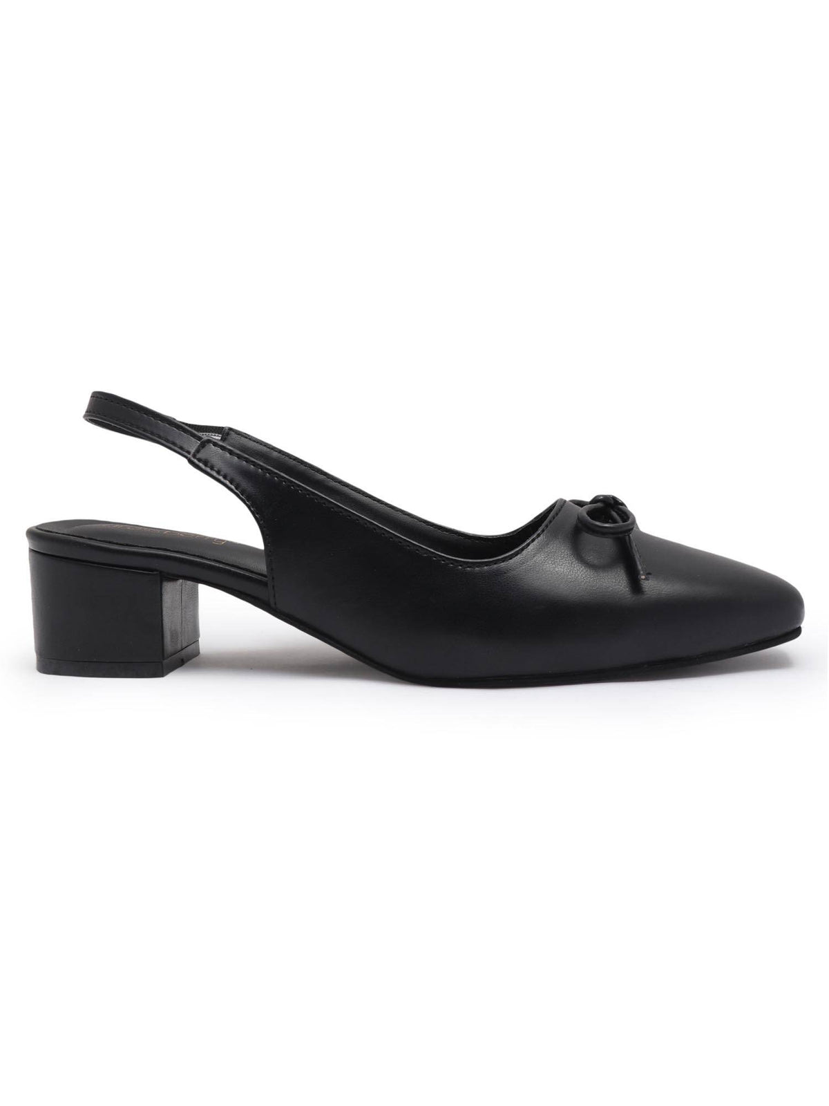 Black Elegant Block Heels for Women | H78 - view 3