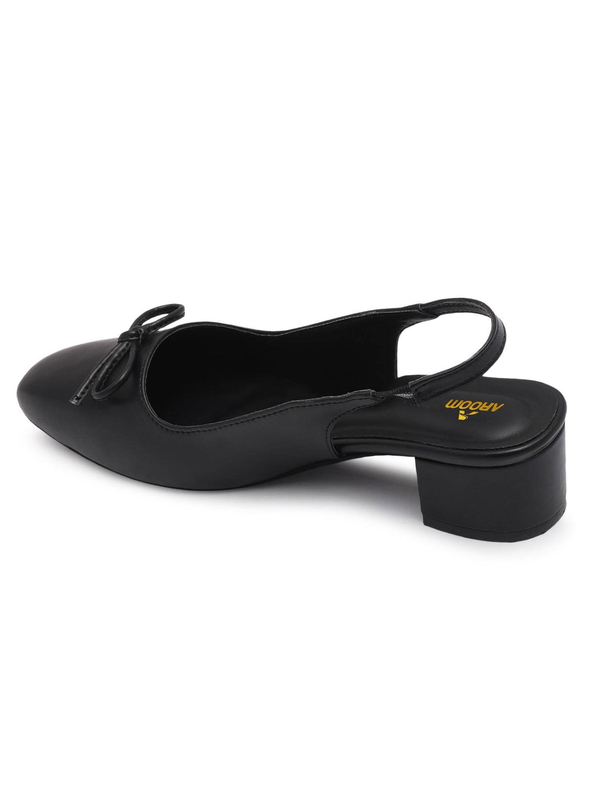 Black Elegant Block Heels for Women | H78 - view 4