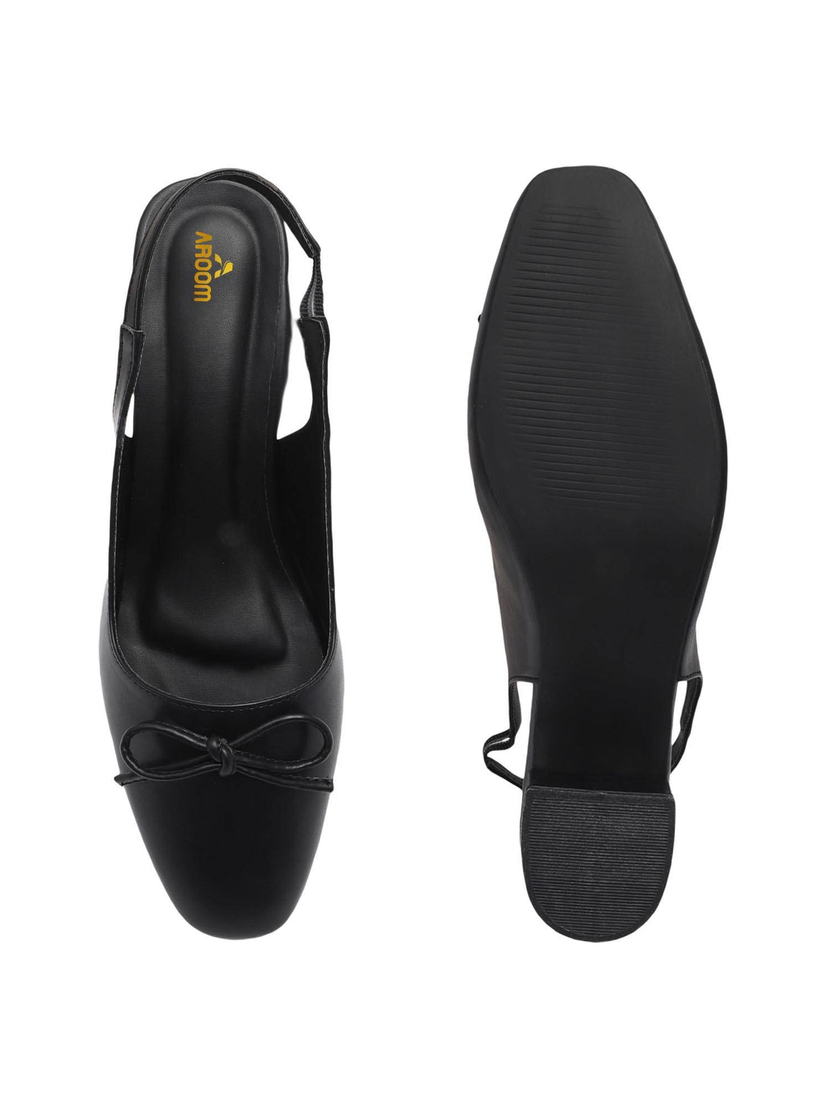 Black Elegant Block Heels for Women | H78 - view 5