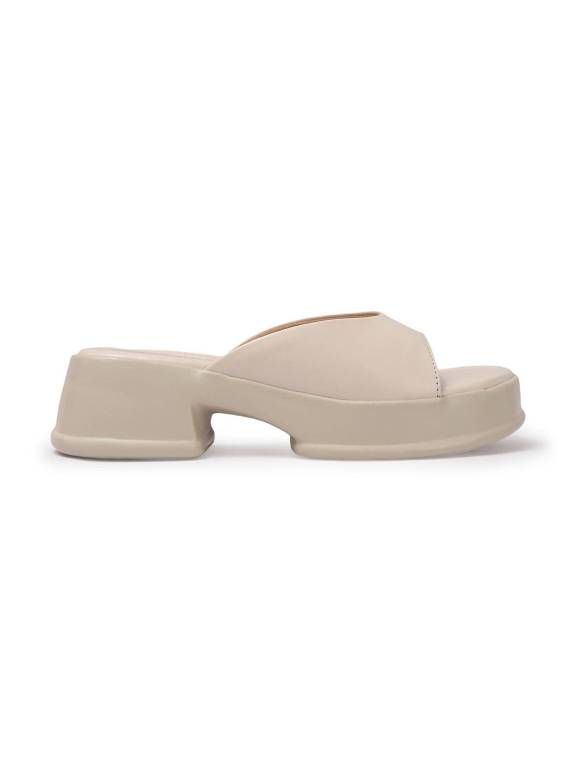 Women Cream Trendy Block Sandals | SD89 - view 3