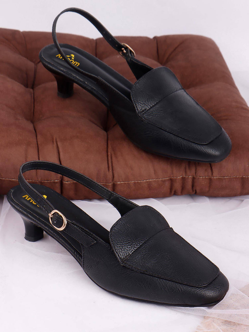 Women Black Elegant Sandal Heels | H78 - view 2