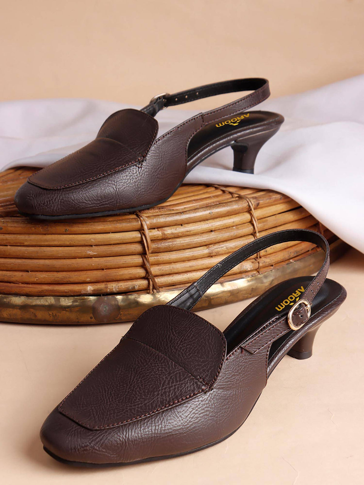 Women Brown Elegant Sandal Heels | H78 - view 1