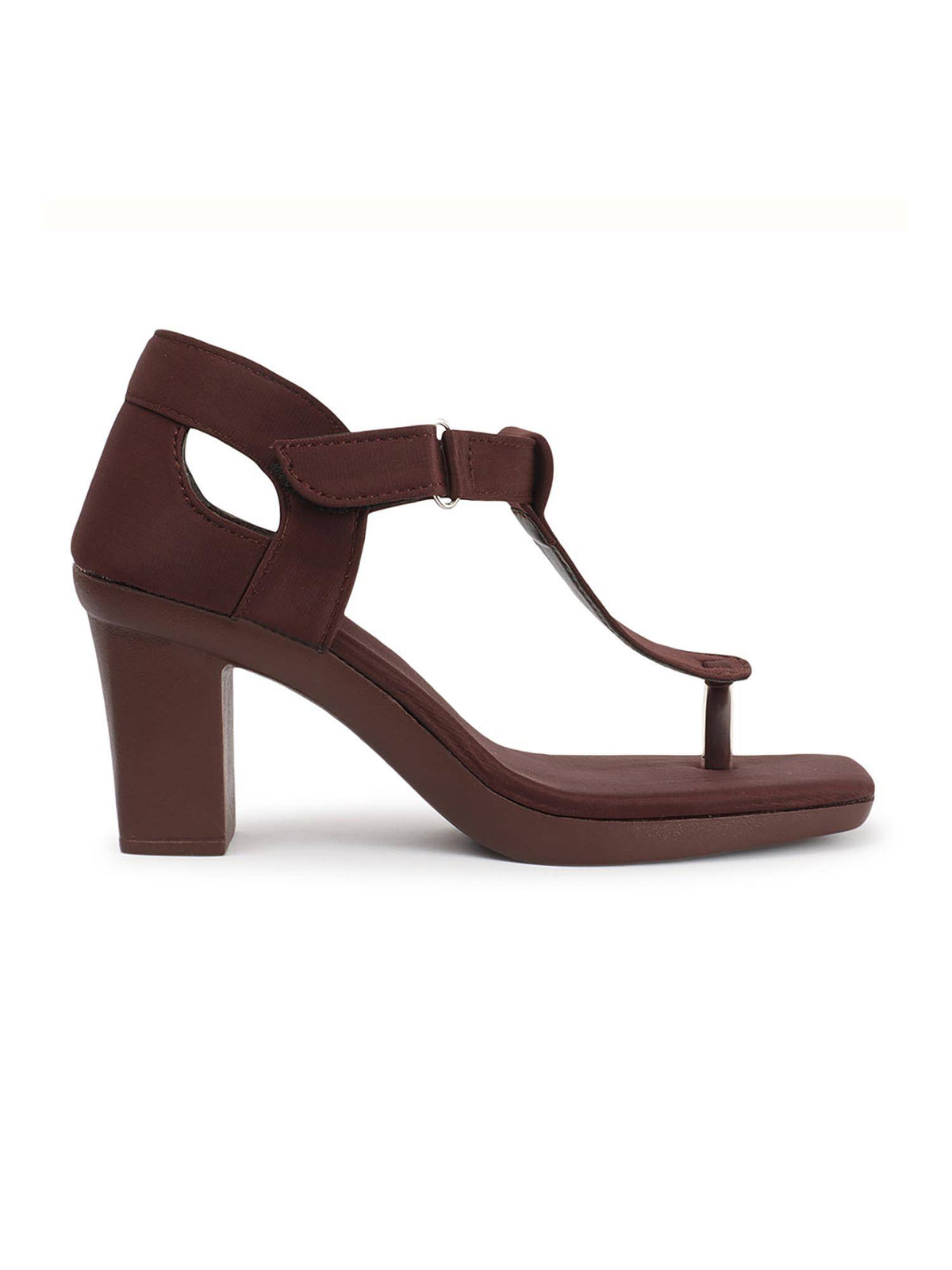 Women Maroon Sandals Heels | H78 - view 4