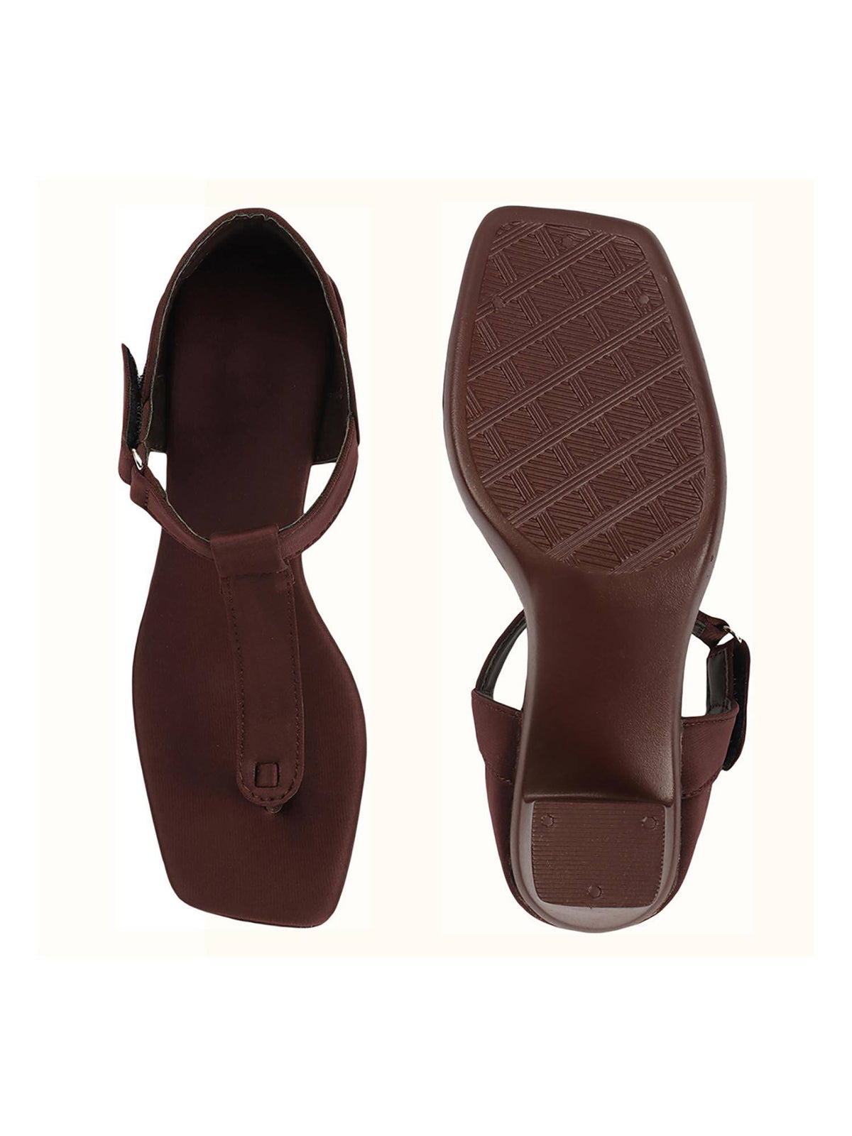 Women Maroon Sandals Heels | H78 - view 7