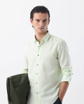 REGULAR FIT PLAIN SHIRT LINUX - PASTEL GREEN morris.lane