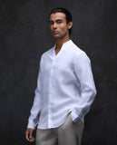 REGULAR FIT PLAIN SHIRT GUILD CASUAL - FIG - WHITE morris.lane