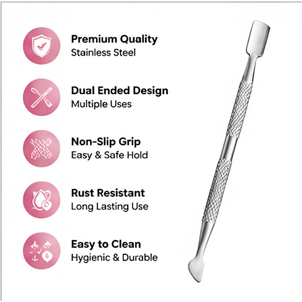 Nail Pusher And Cuticle Remover Tool (Silver) | T32 - view 3